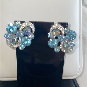 Kramer Crystal Cluster Clip-On Earrings